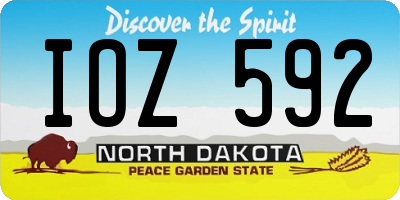 ND license plate IOZ592