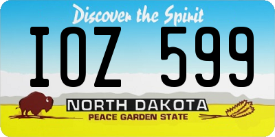 ND license plate IOZ599