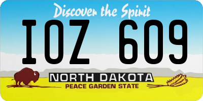ND license plate IOZ609