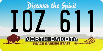 ND license plate IOZ611