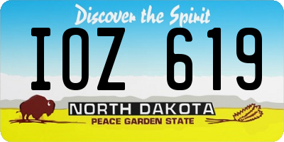 ND license plate IOZ619