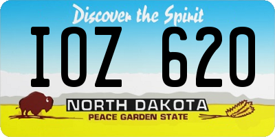ND license plate IOZ620