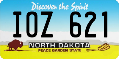 ND license plate IOZ621