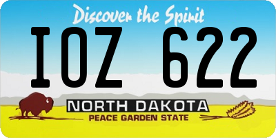ND license plate IOZ622