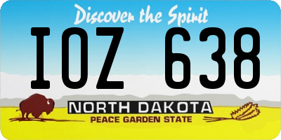 ND license plate IOZ638