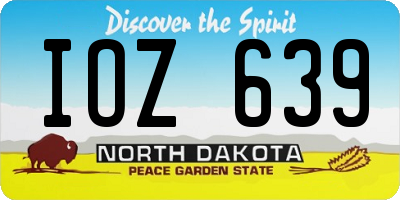 ND license plate IOZ639