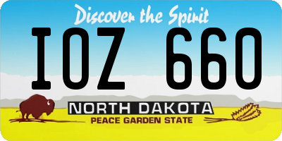 ND license plate IOZ660