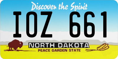 ND license plate IOZ661