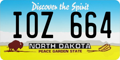 ND license plate IOZ664