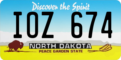 ND license plate IOZ674