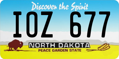 ND license plate IOZ677