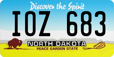 ND license plate IOZ683