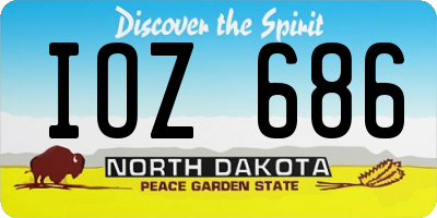 ND license plate IOZ686