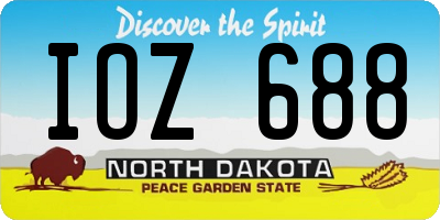 ND license plate IOZ688
