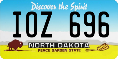 ND license plate IOZ696
