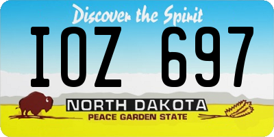 ND license plate IOZ697