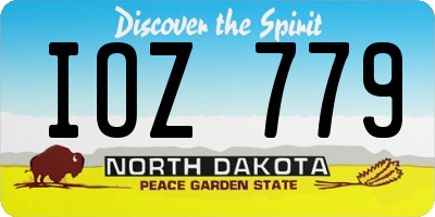 ND license plate IOZ779