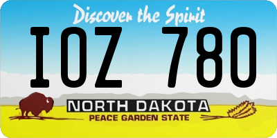 ND license plate IOZ780