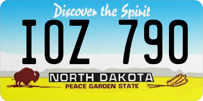 ND license plate IOZ790