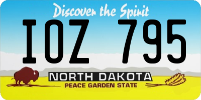 ND license plate IOZ795