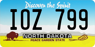 ND license plate IOZ799