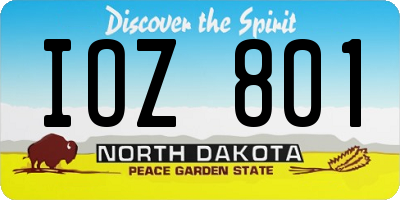 ND license plate IOZ801