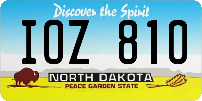 ND license plate IOZ810