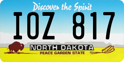 ND license plate IOZ817