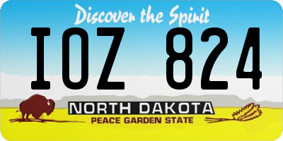 ND license plate IOZ824