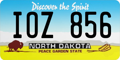 ND license plate IOZ856