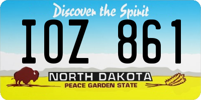 ND license plate IOZ861