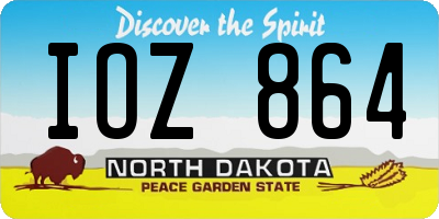 ND license plate IOZ864