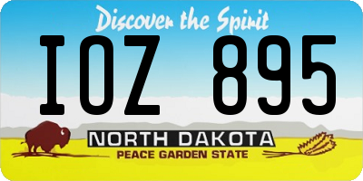 ND license plate IOZ895