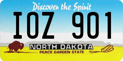 ND license plate IOZ901