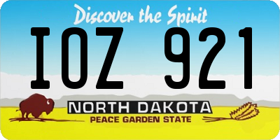 ND license plate IOZ921