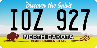 ND license plate IOZ927