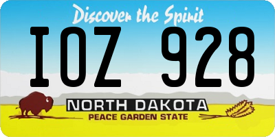 ND license plate IOZ928