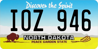 ND license plate IOZ946
