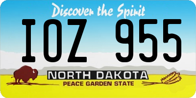 ND license plate IOZ955