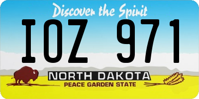 ND license plate IOZ971