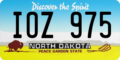 ND license plate IOZ975