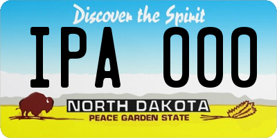 ND license plate IPA000