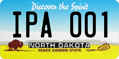ND license plate IPA001