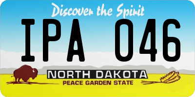 ND license plate IPA046