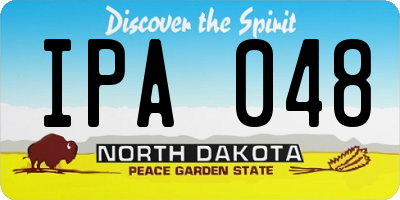 ND license plate IPA048