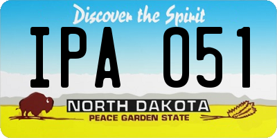 ND license plate IPA051