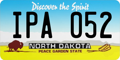 ND license plate IPA052