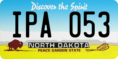 ND license plate IPA053
