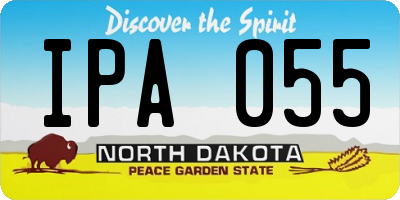 ND license plate IPA055