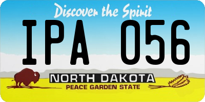 ND license plate IPA056